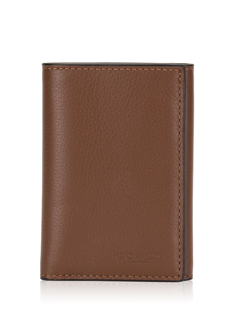 Men 23845 Trifold Sport Calf Wallet Saddle