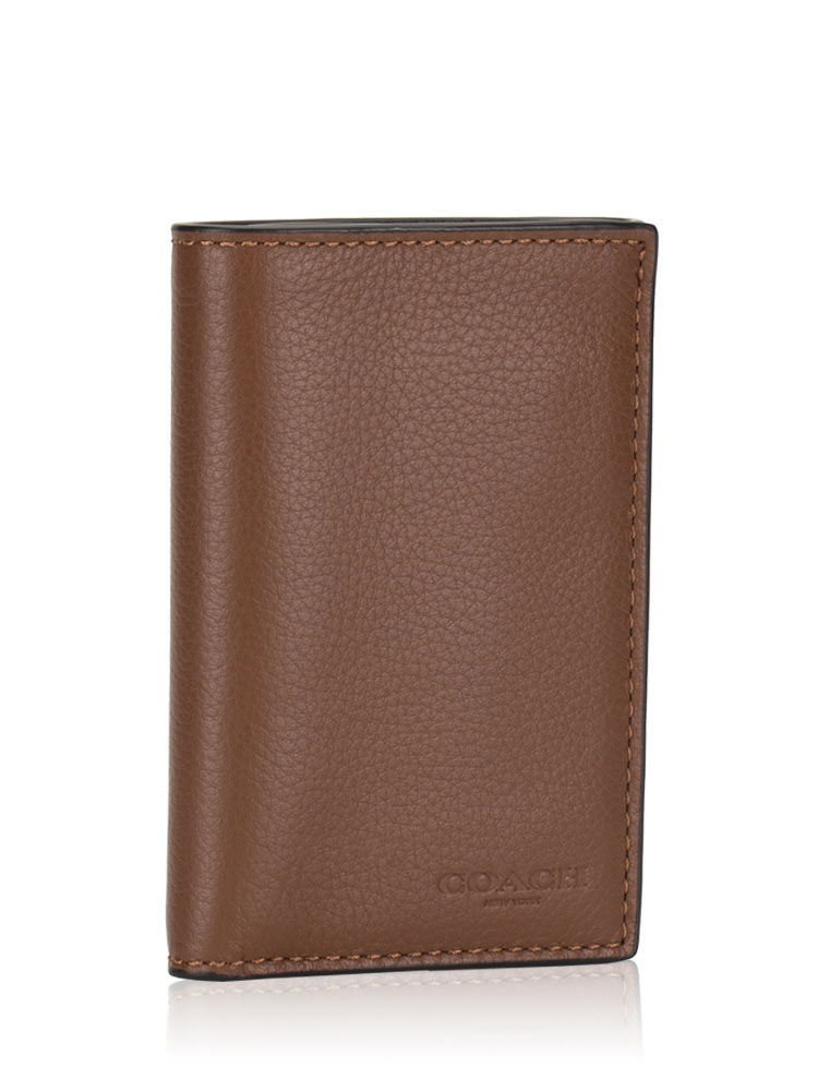 Men 23845 Trifold Sport Calf Wallet Saddle