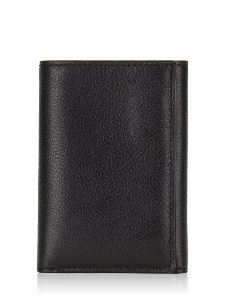 Men 23845 Trifold Sport Calf Wallet Black
