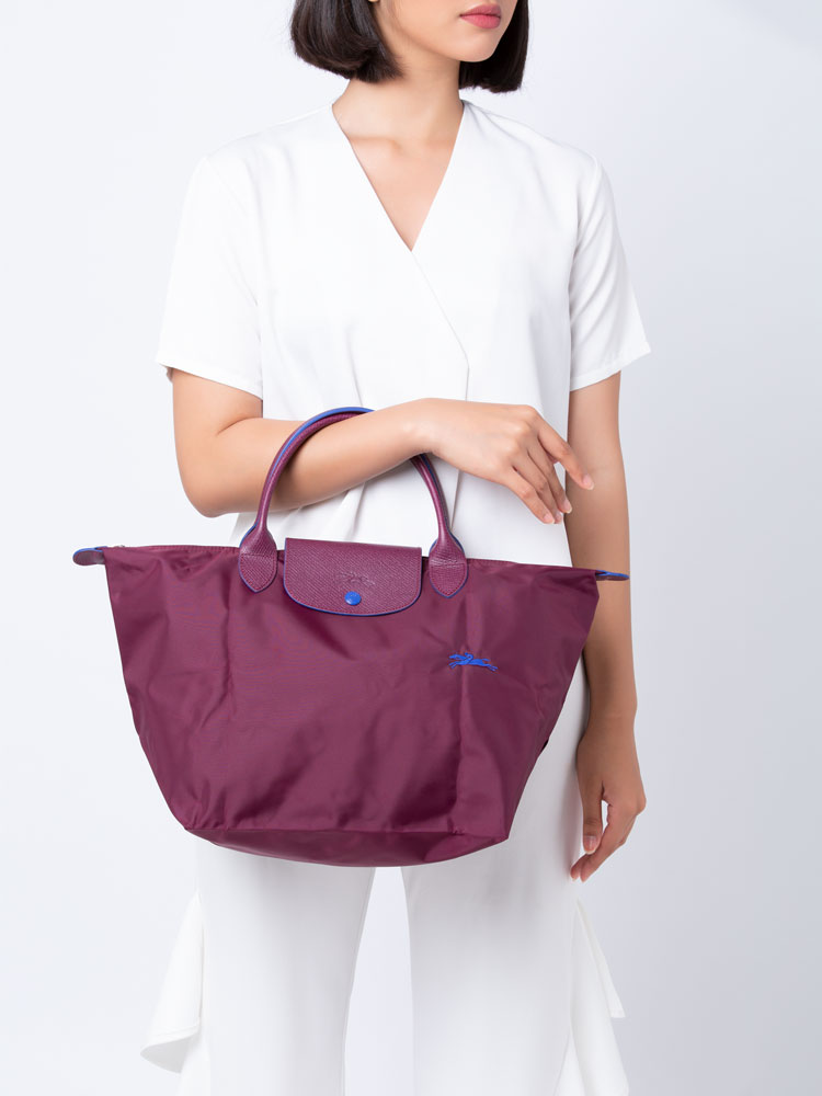 Le Pliage Club Medium SH Plum