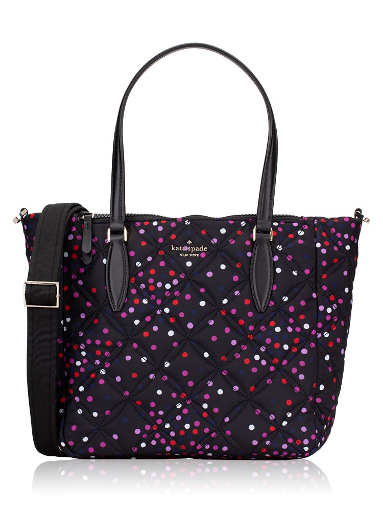 Jae Quilted Nylon Festive Confetti Medium Satchel Multi