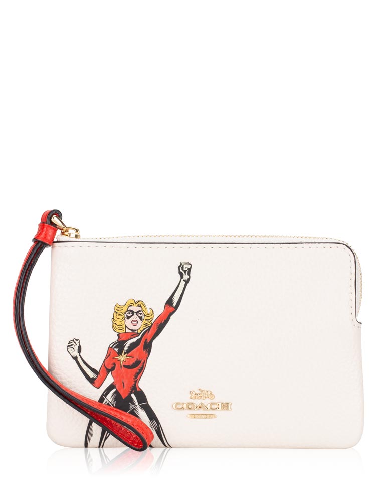 3586 X Marvel With Carol Danvers Small Wristlet Chalk Multi