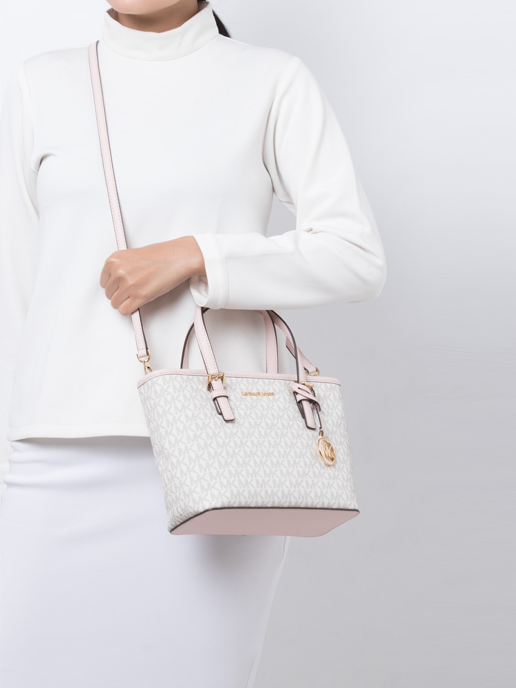 Jet Set Travel Signature XS Top Zip Tote Powder Blush Multi