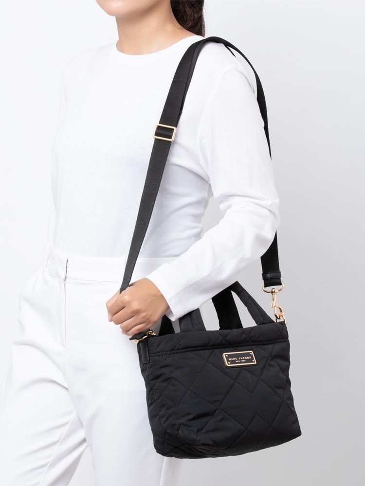 M0016681 Quilted Nylon Mini Tote Black