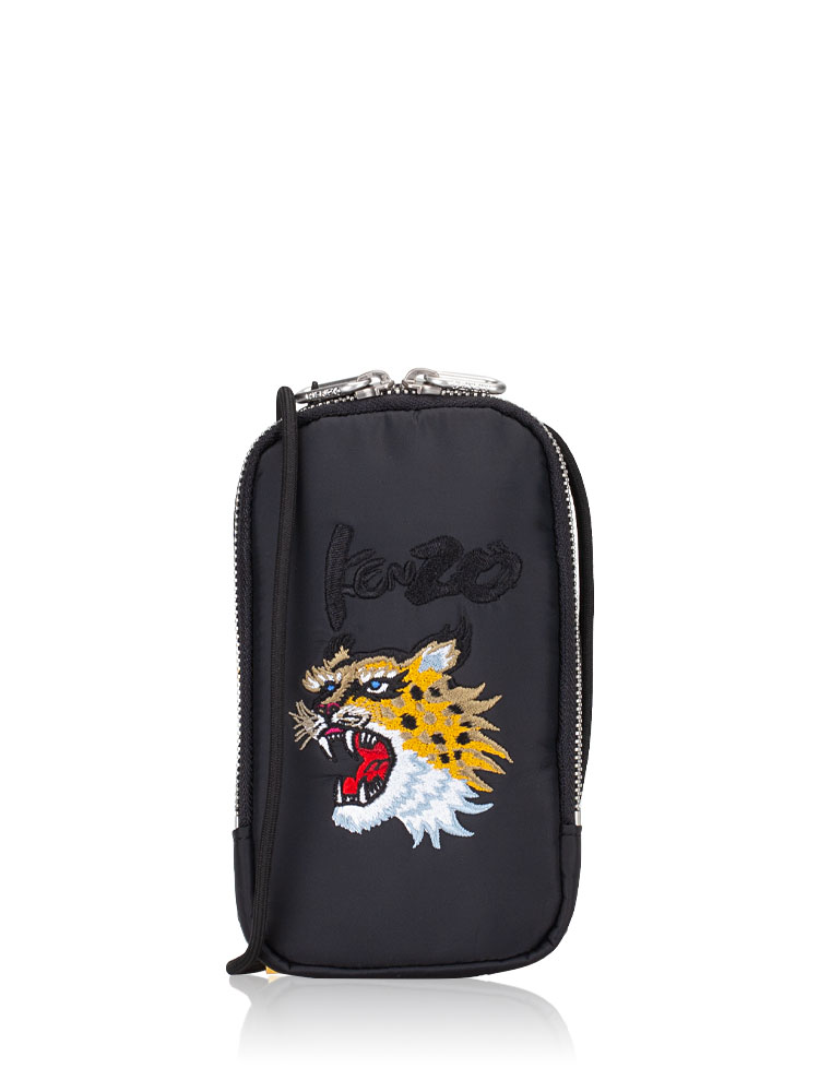 X Kansai Yamamoto Cheetah Crossbody Phone Pouch Black