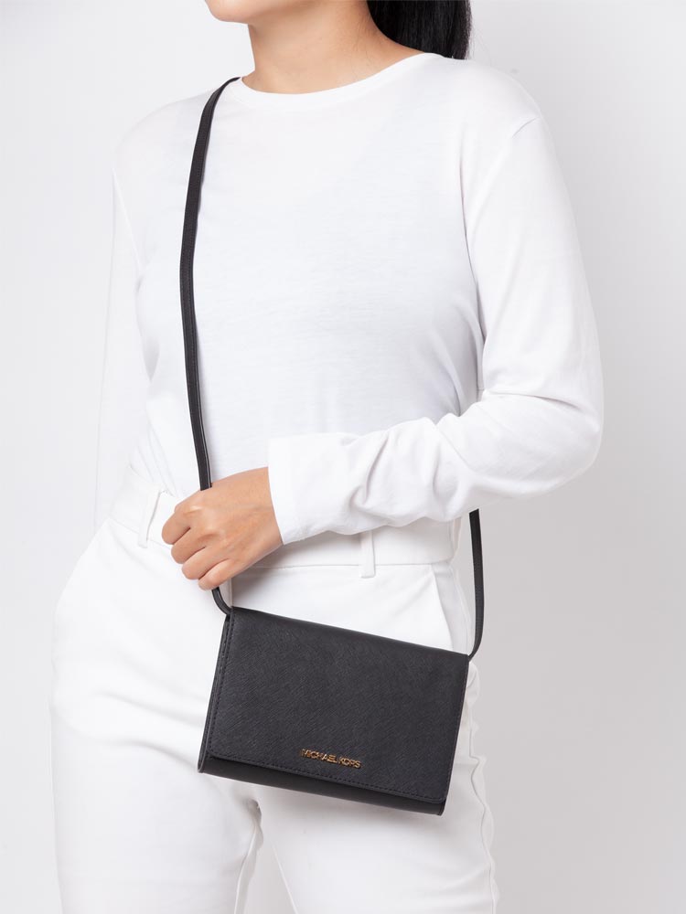 Large Multifunction Crossbody Clutch Black