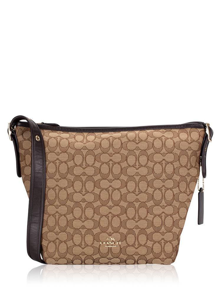 36314 Signature Dufflette Tote Khaki Brown