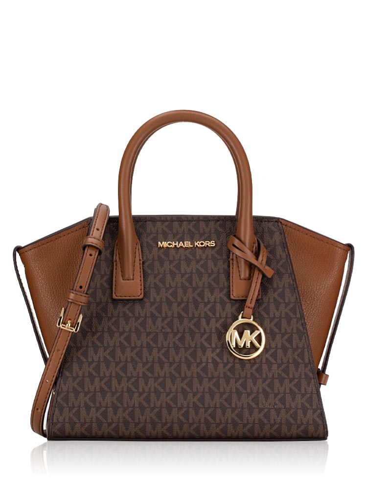 Signature Avril Small Top Zip Satchel Brown