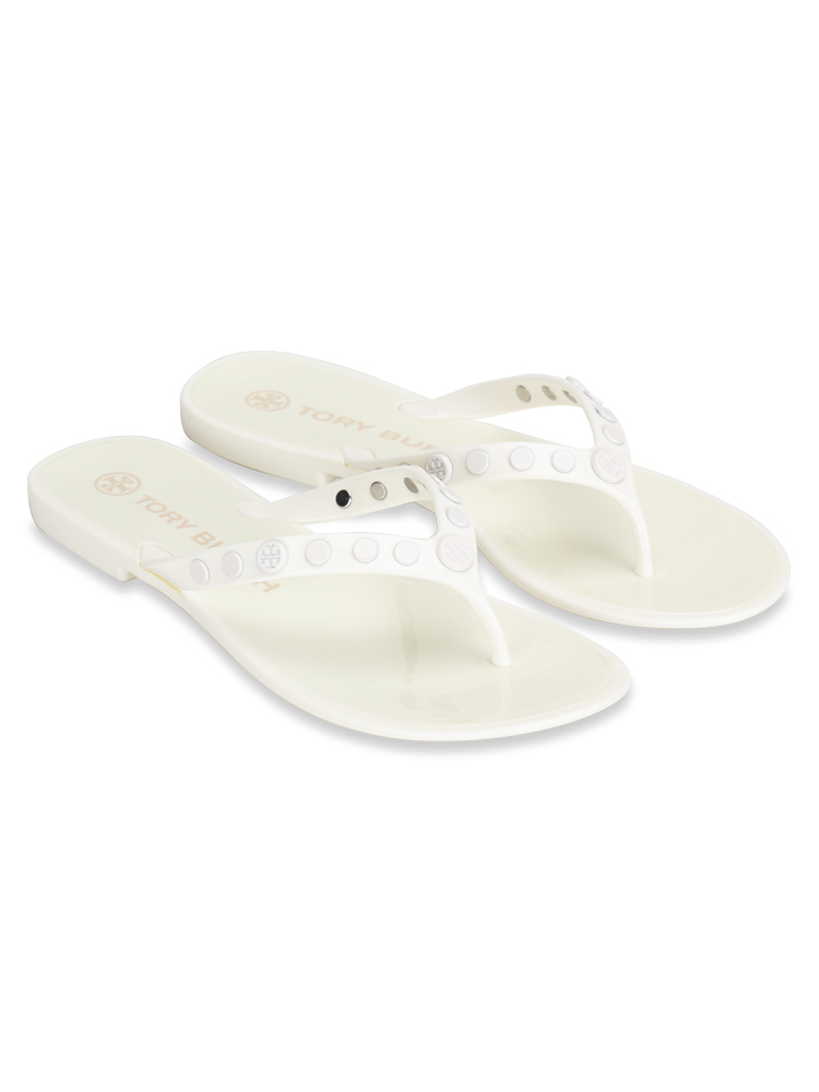 Studded Jelly Thong New Ivory Sz 6