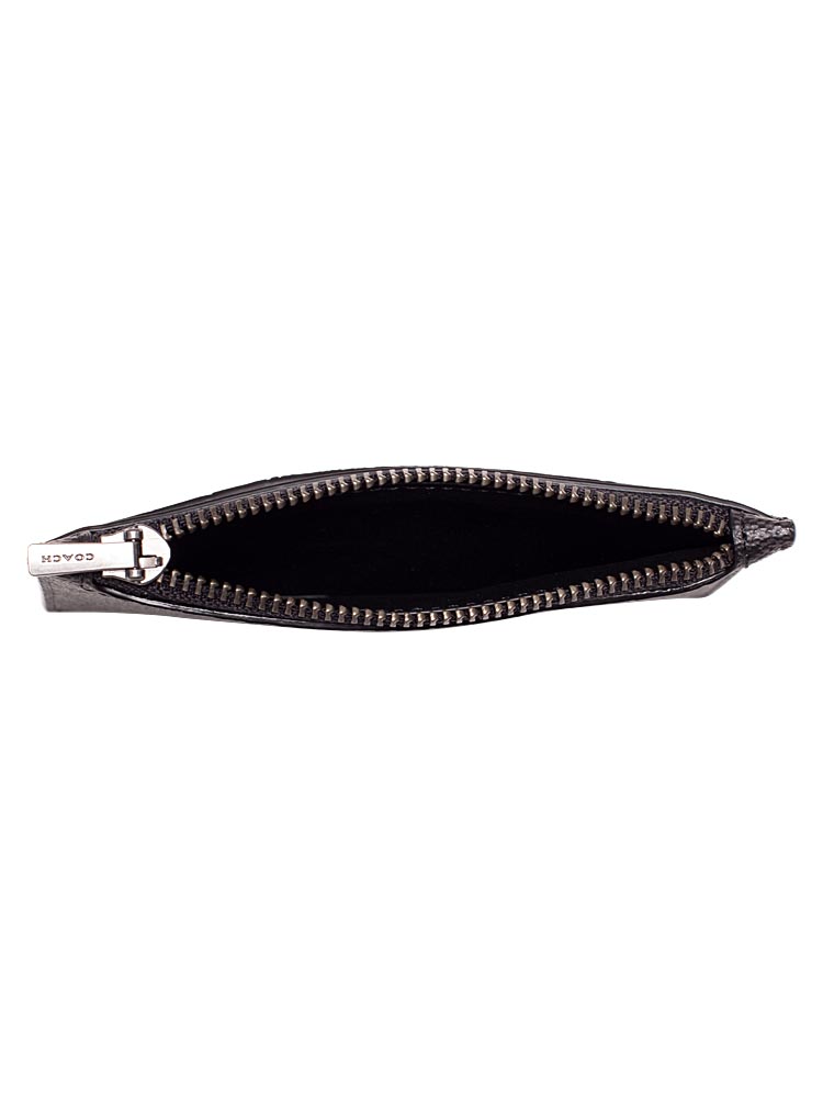 C4281 Signature Zip Card Case Black