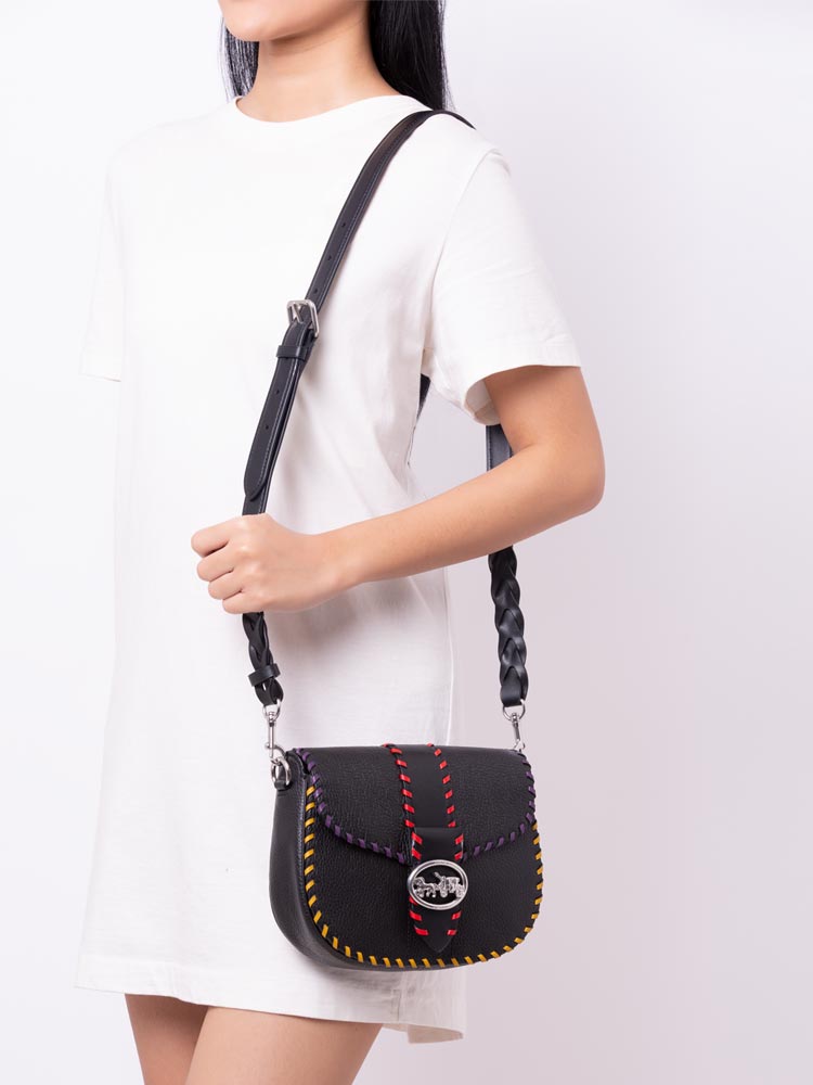 C5791 Georgie Saddle Bag Black Multi
