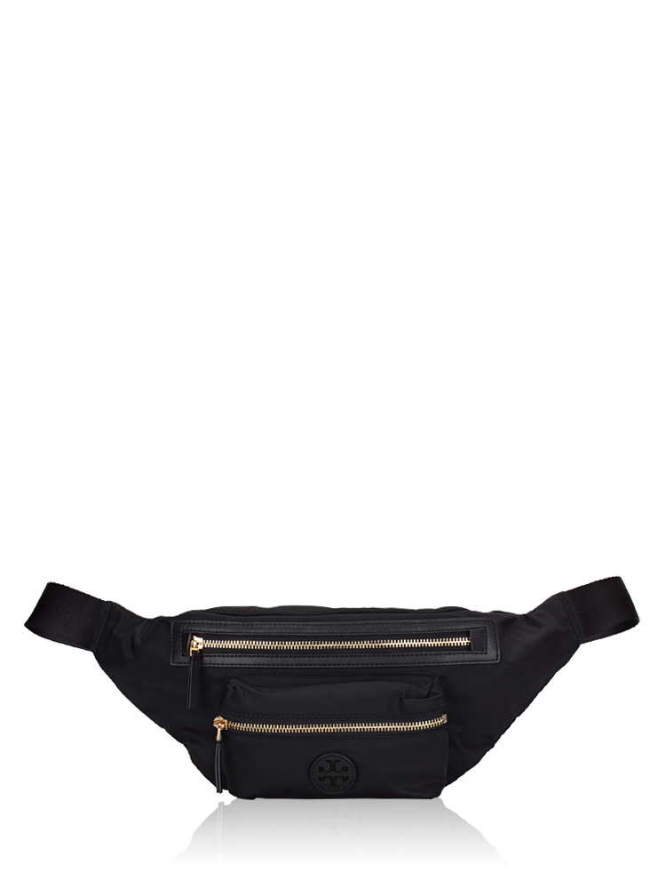 Nylon Belt Bag Black Gold