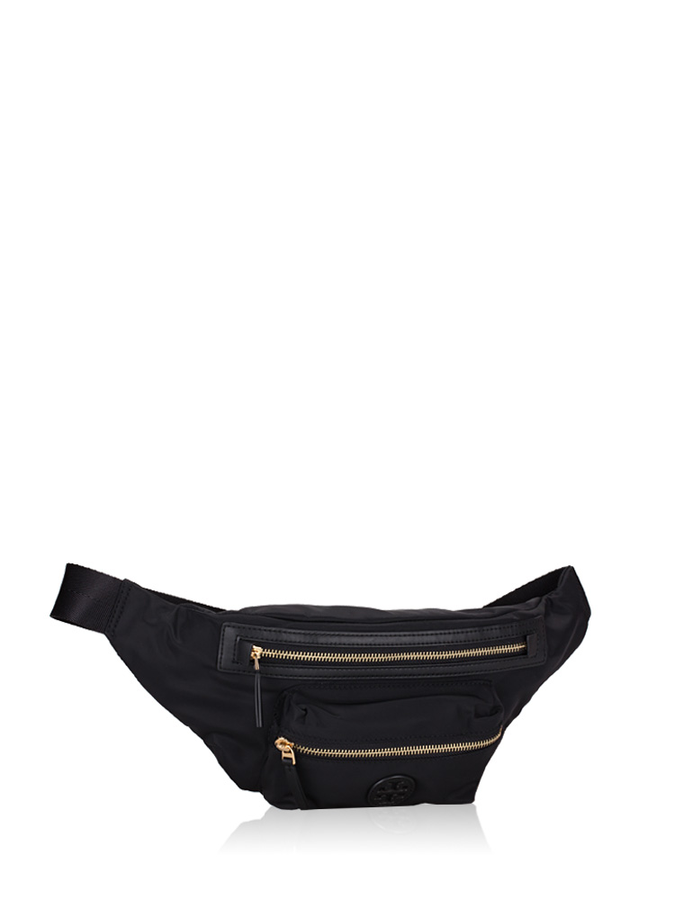 Nylon Belt Bag Black Gold