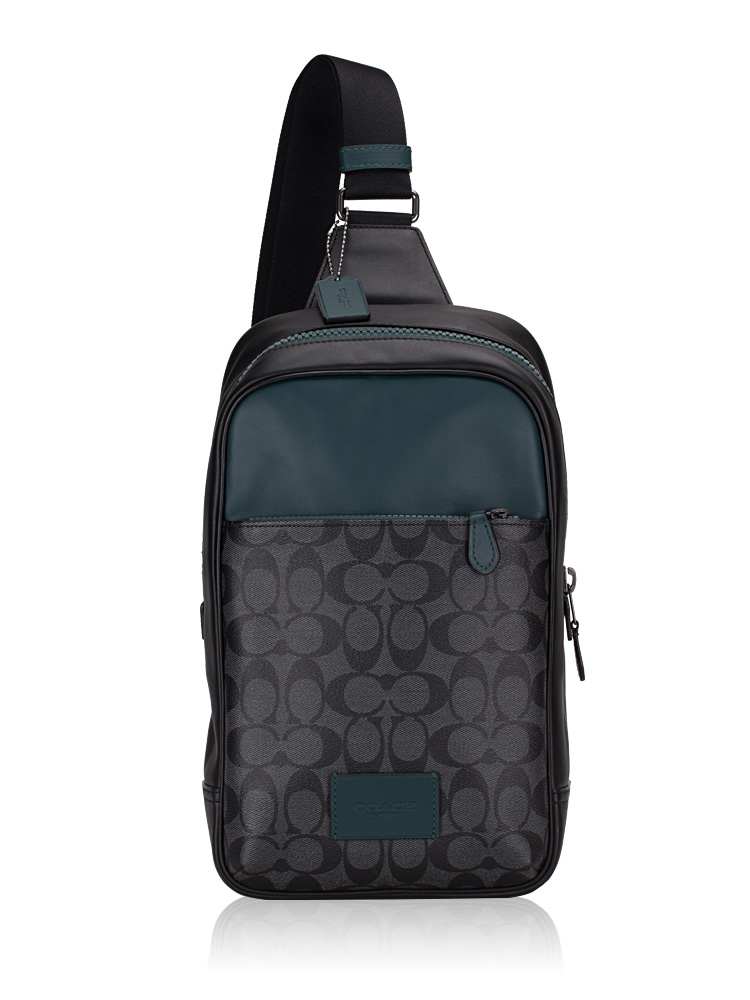 Men C6764 Signature Colorblock Westway Pack Charcoal Forest