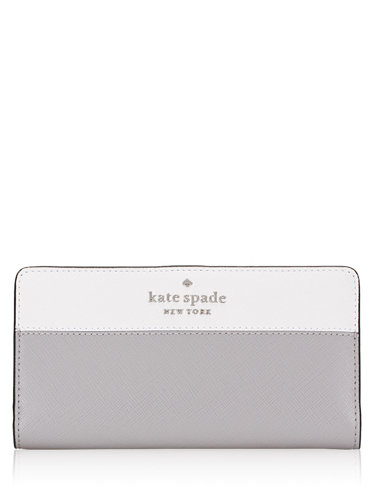 Staci Colorblock Large Slim Bifold Wallet Nimbus Grey