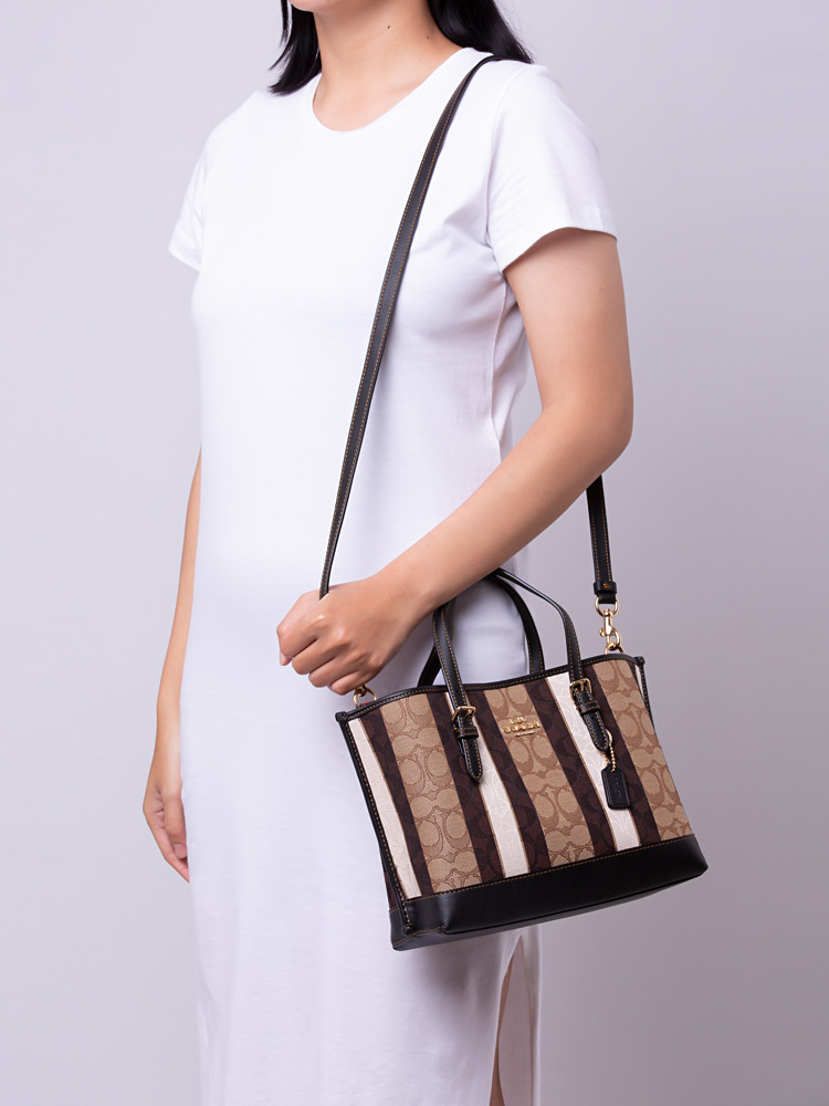 C4086 Signature Jacquard Stripes Mollie 25 Khaki Black Multi