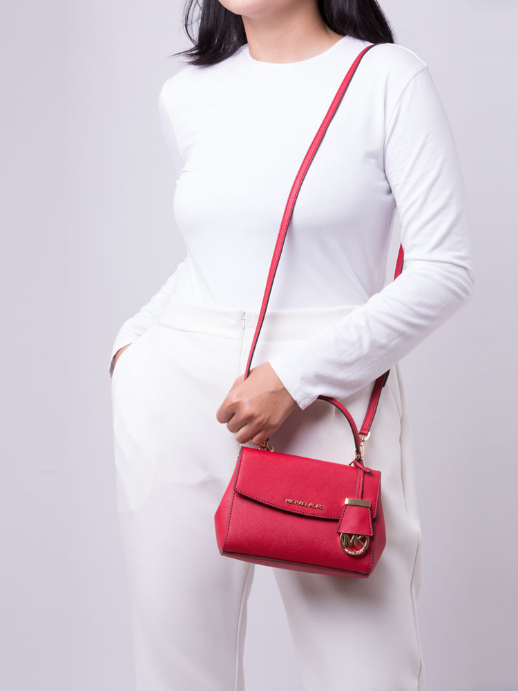 Ava XS Top Handle Crossbody Crimson