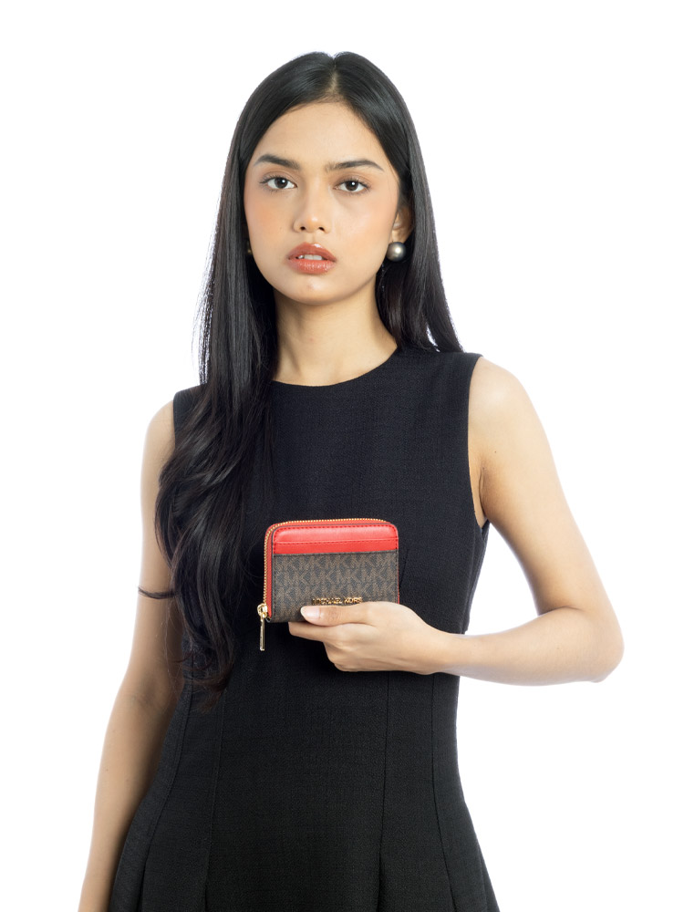Signature Jet Set Travel Medium Zip Around Card Case Flame