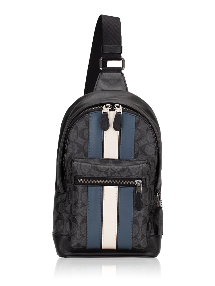 Men 2999 Signature Varsity Stripe West Pack Charcoal Denim Chalk