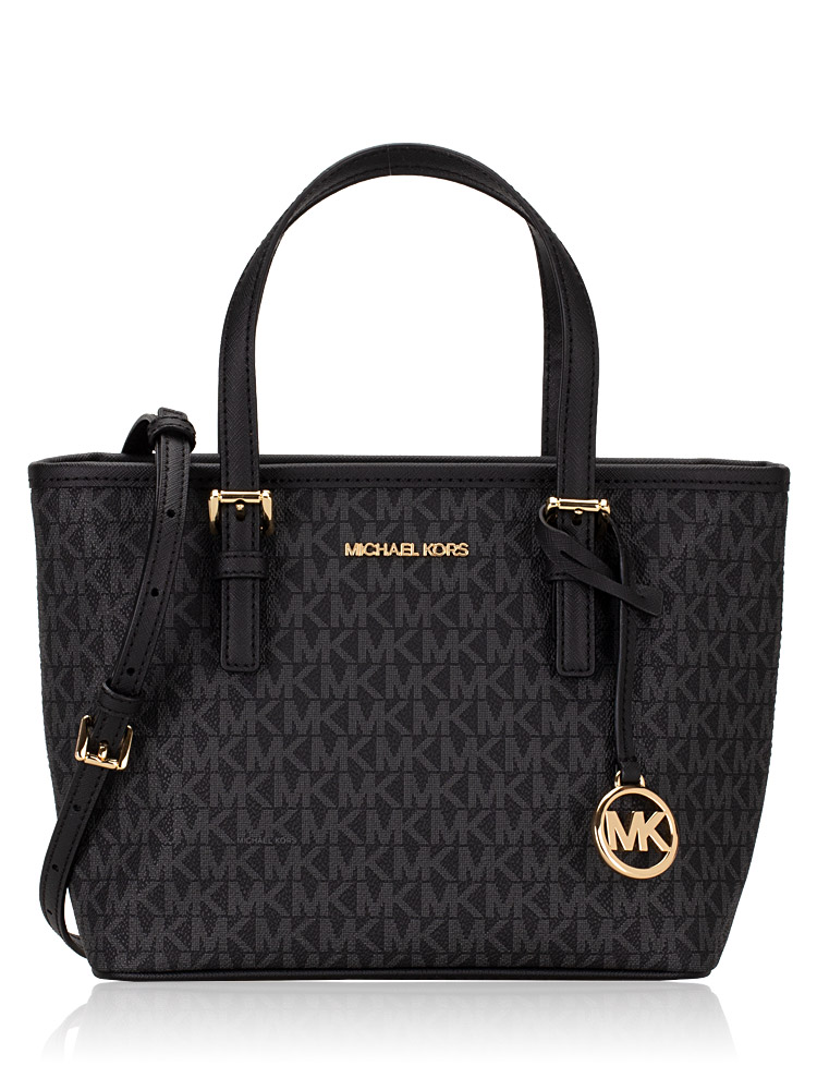 Signature Jet Set Travel XS Carryall Zip Tote Black