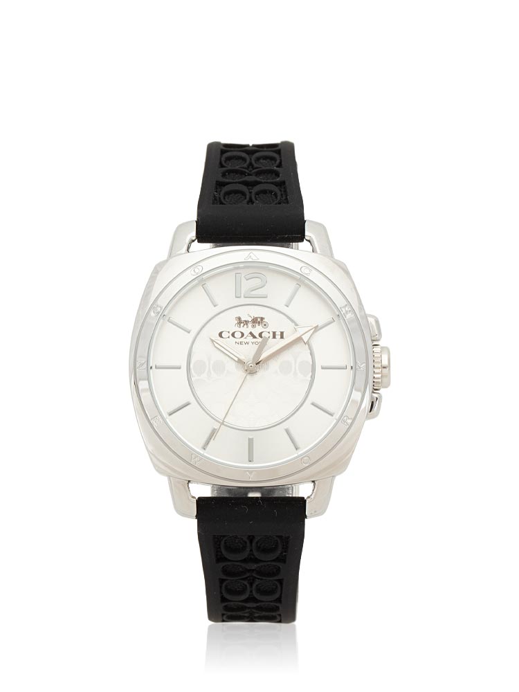14503877 Signature Embossed Boyfriend Rubber Strap Black