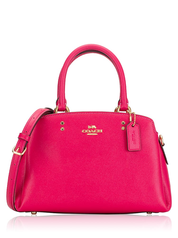 91146 Crossgrain Leather Mini Lilie Carryall Bold Pink