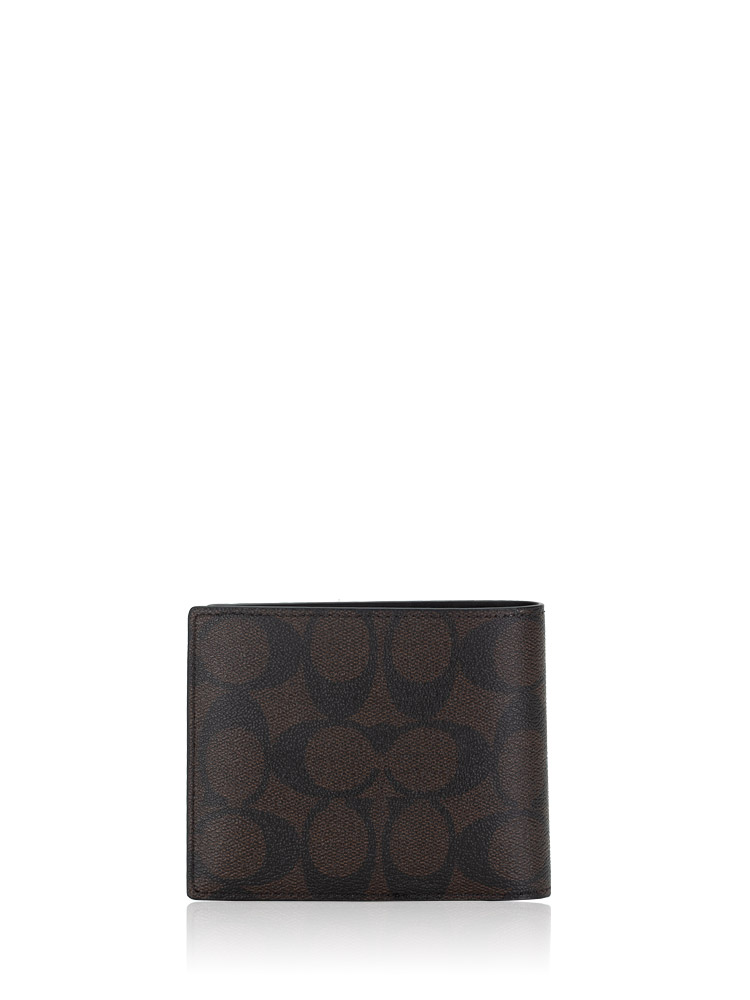 Men CA001 Signature Blocked 3 In 1 Wallet Mahogany Multi