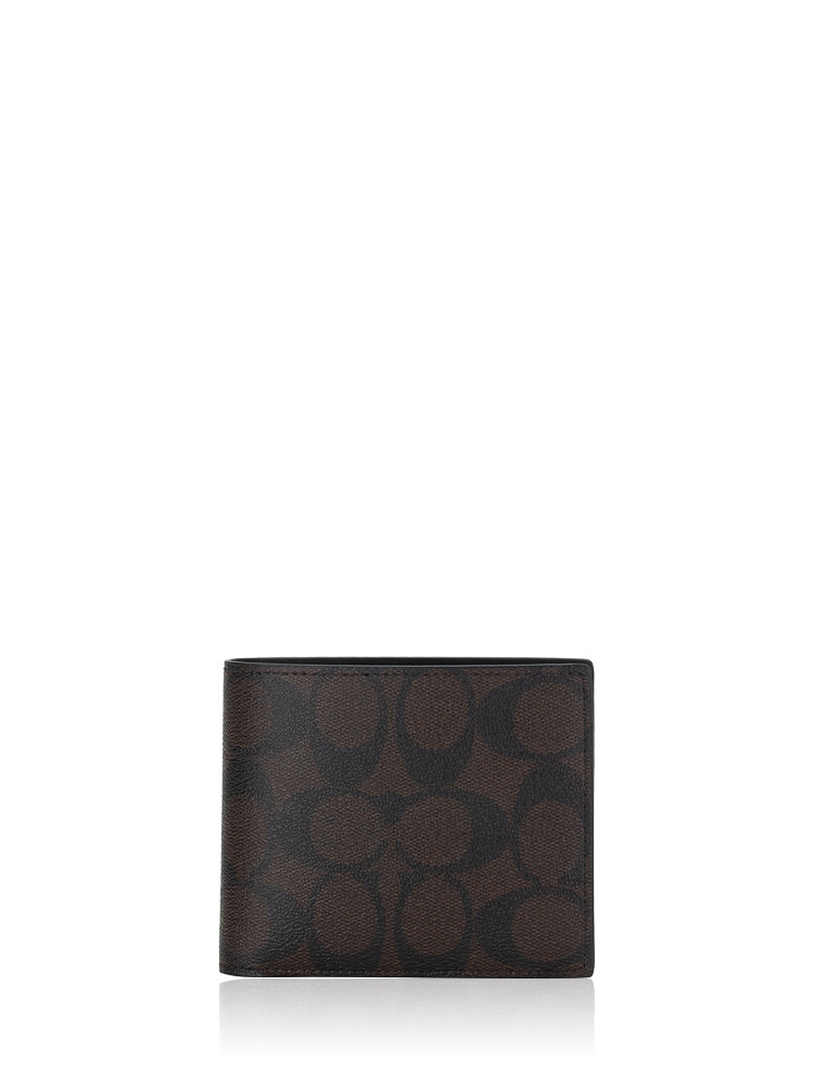 Men CA001 Signature Blocked 3 In 1 Wallet Mahogany Multi