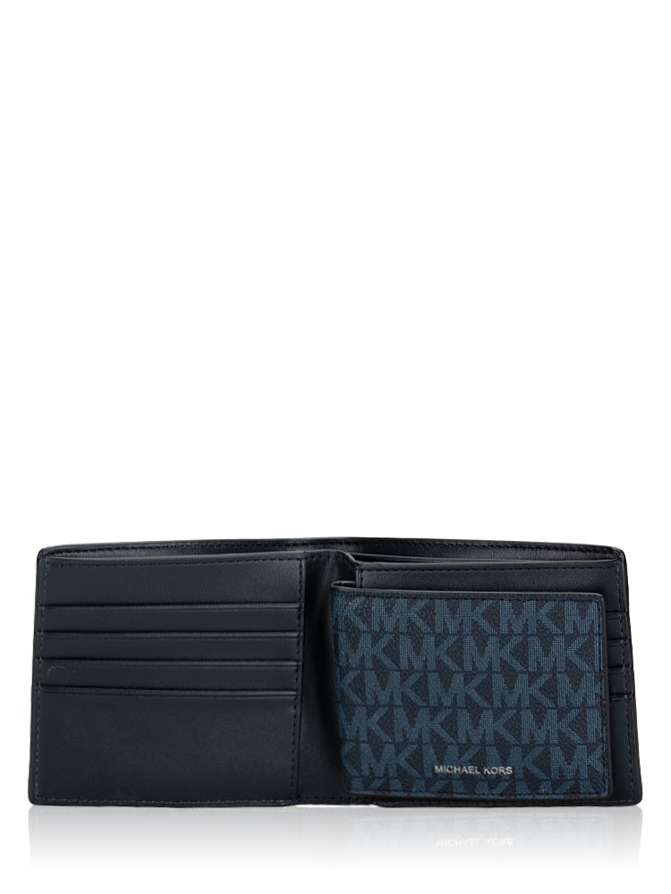 Men Signature Cooper Billfold Passcase Wallet Admiral Pale Blue