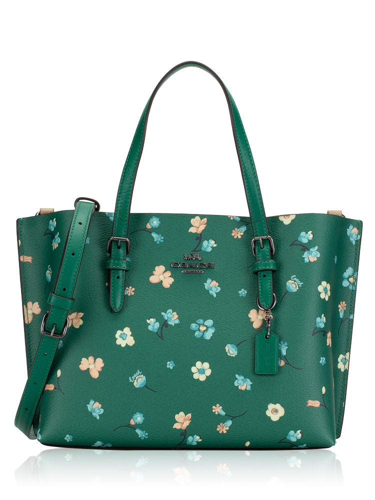 C8613 Mystical Floral Print Mollie Tote 25 Green Multi