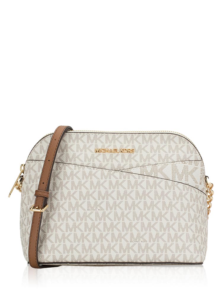 Jet Set Signature Medium Dome X Crossbody Vanilla
