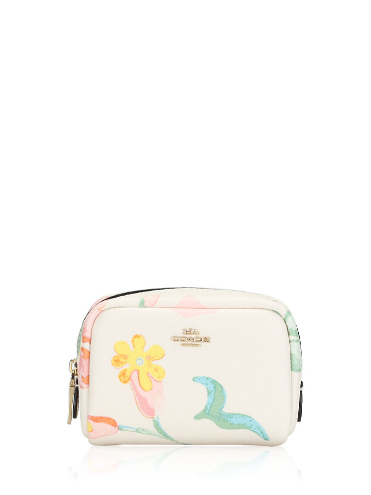 C8706 Dreamy Land Floral Mini Boxy Cosmetic Case Chalk Multi
