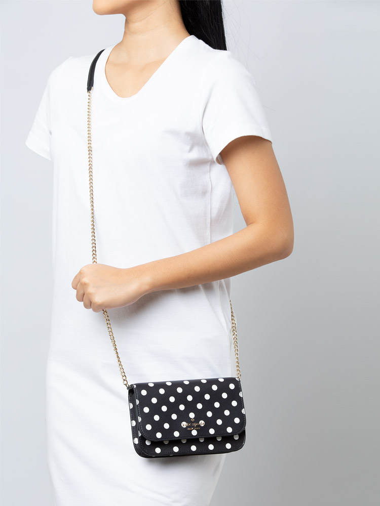 Cheers Charming Dot Boxed Crossbody Black Multi