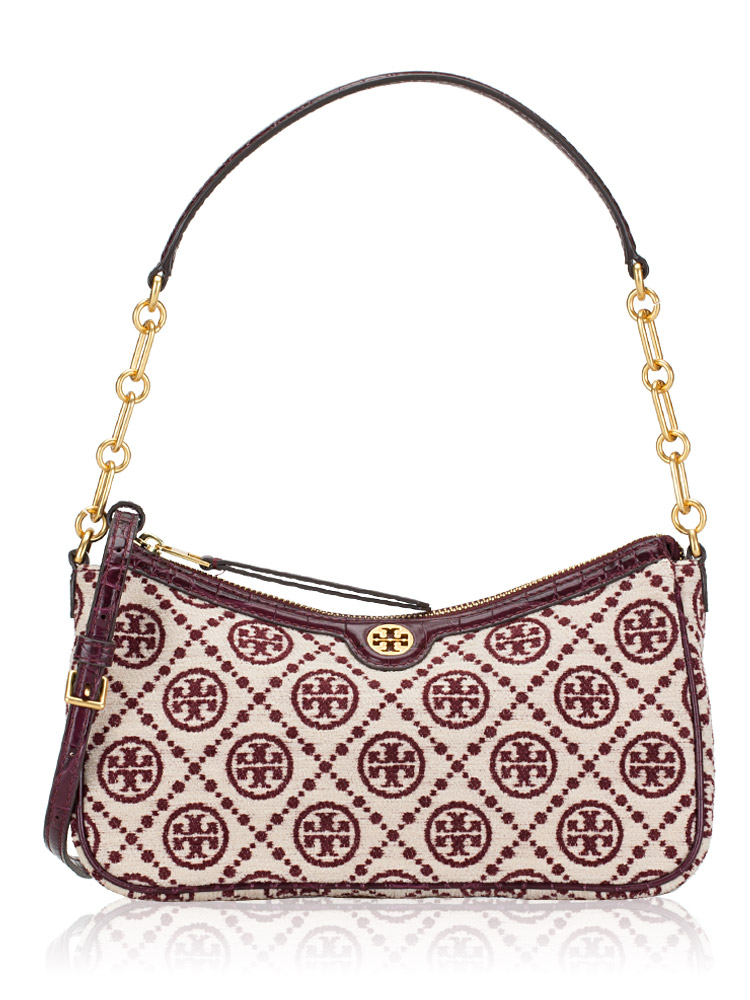 T Monogram Chenille Studio Claret New Cream