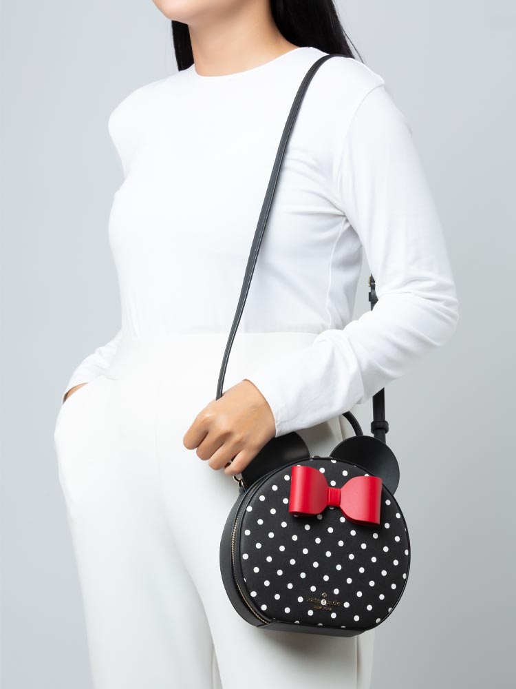 X Minnie Mouse Round Crossbody Black Multi