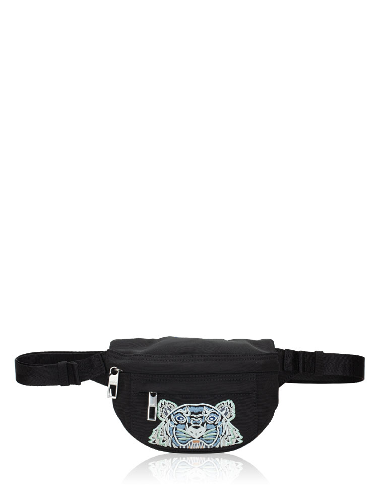Canvas Tiger Mini Bumbag Black Green Blue 