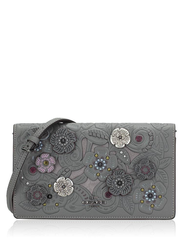 24958 Tea Foldover Crossbody Heather Grey