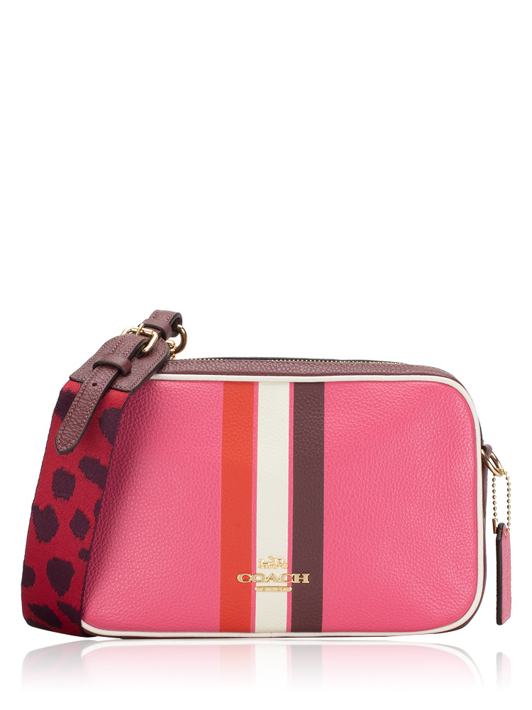 C4079 Jes Colorblock Stripe Crossbody Confetti Pink Mango Multi