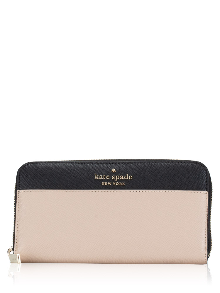 Staci Colorblock Large Continental Wallet Warm Beige Multi