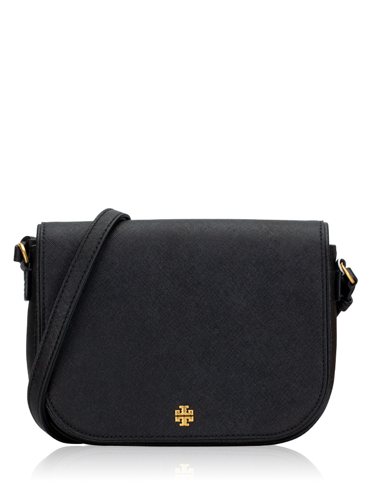 Emerson Saffiano Shoulder Bag Black