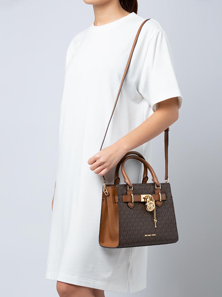 Signature Hamilton Small Satchel Brown