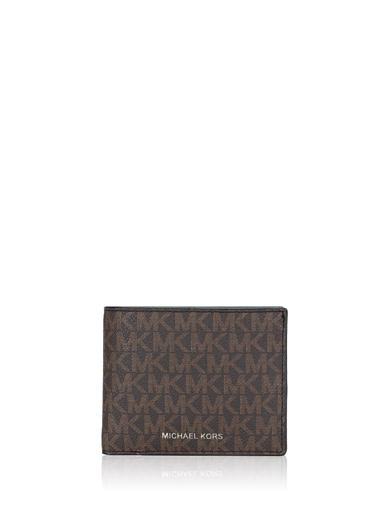 Men Cooper Monogram Billfold With Passcase Brown Black Multi