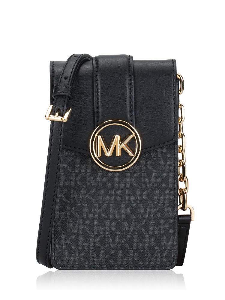 Carmen Signature Small Flap Phone Crossbody Black