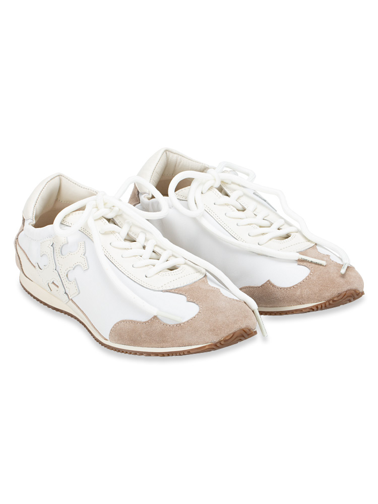 Tory Nylon Sneakers New ivory Cerbiatto Sz 6.5