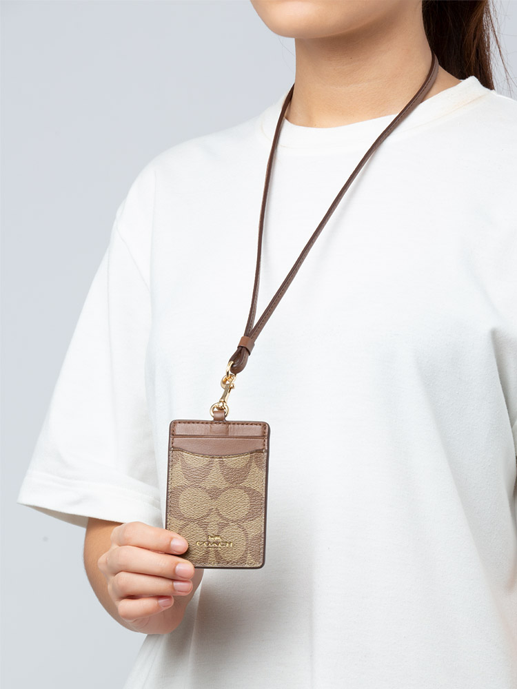 63274 Signature ID Lanyard Khaki Saddle