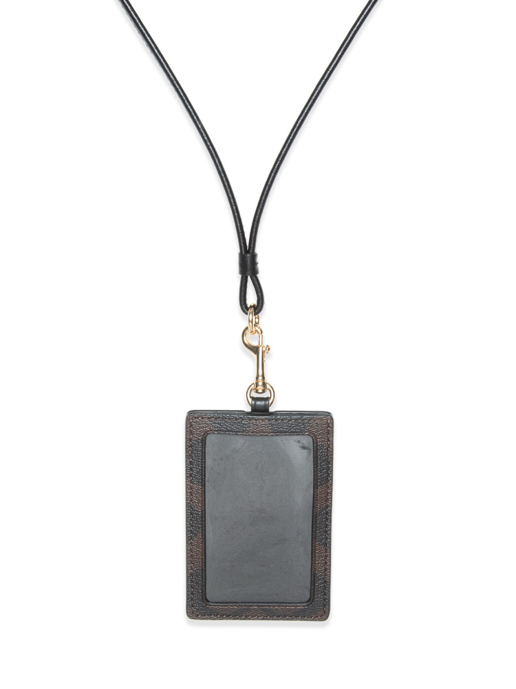63274 Signature ID Lanyard Brown Black Gold