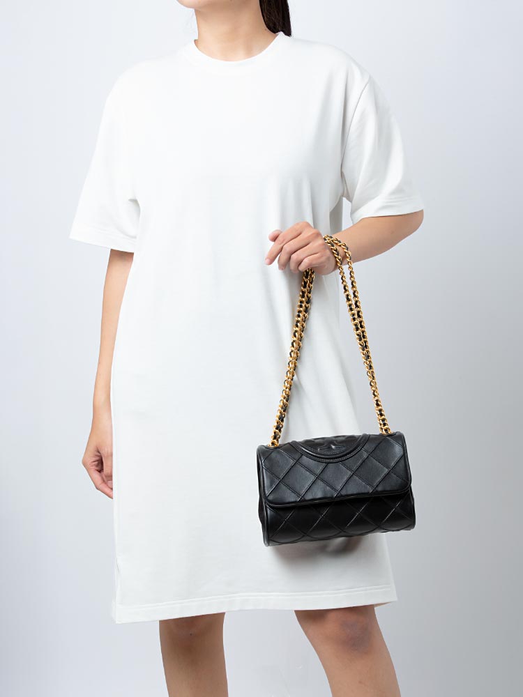 New Fleming Soft Small Convertible Shoulder Bag Black