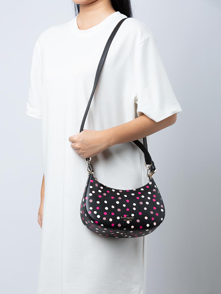 Stacy Glimmer Dot Printed Crossbody Black Multi