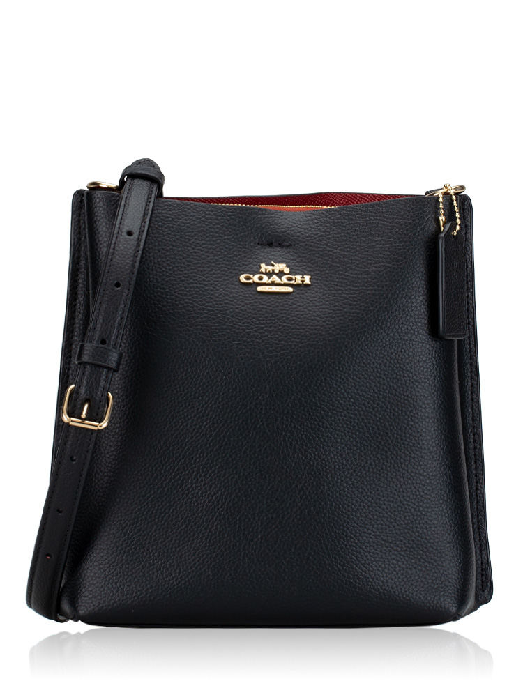 CA177 Mollie Leather Bucket 22 Black
