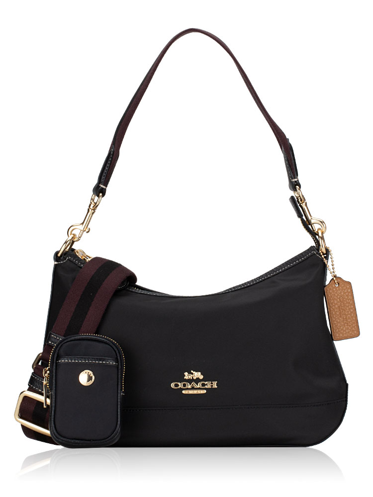 CA205 Ellis Nylon Shoulder Bag Black